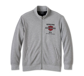 Harley-Davidson Men's Genuine Bar & Shield Track Jacket - Medium Heather Grey