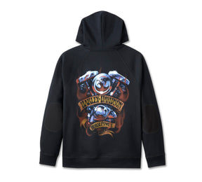 Harley-Davidson Loaded with Horsepower Raglan Hoodie - Harley Black