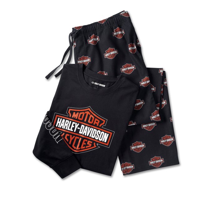 Harley-Davidson Men's Bar & Shield Long Sleeve Pajama Set