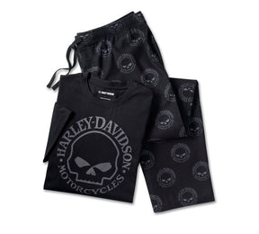 Harley-Davidson Men's Willie G Skull Short Sleeve Pajama Set