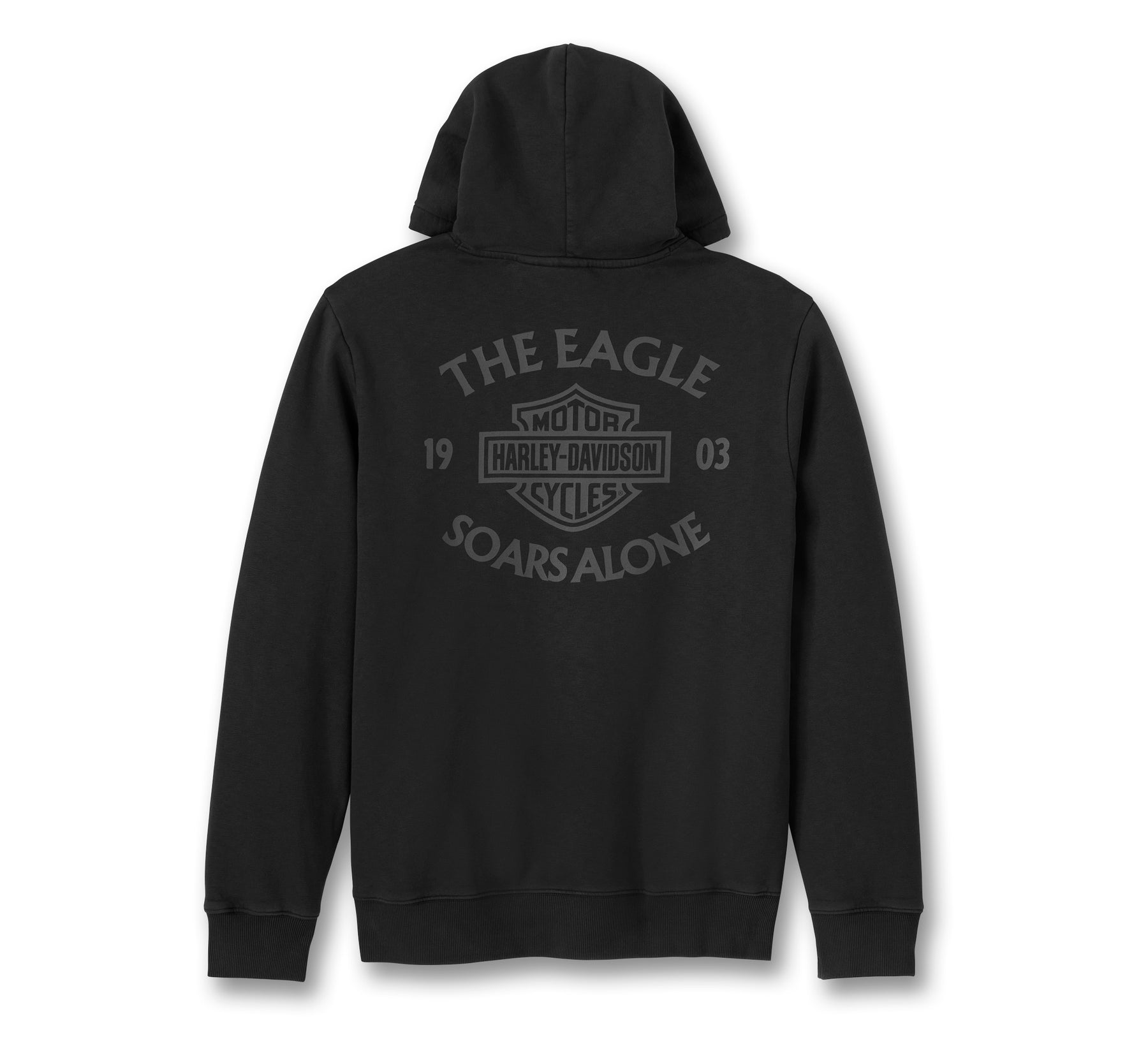 Harley-Davidson Eagle Soars Alone Slub Hoodie - Harley Black