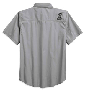 Harley-Davidson Men's Ripstop Short Sleeve Woven Shirt Grey