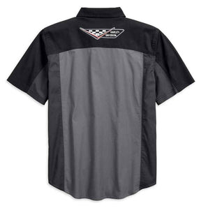 Harley-Davidson Men's #1 Colorblocked Short Sleeve Woven Shirt
