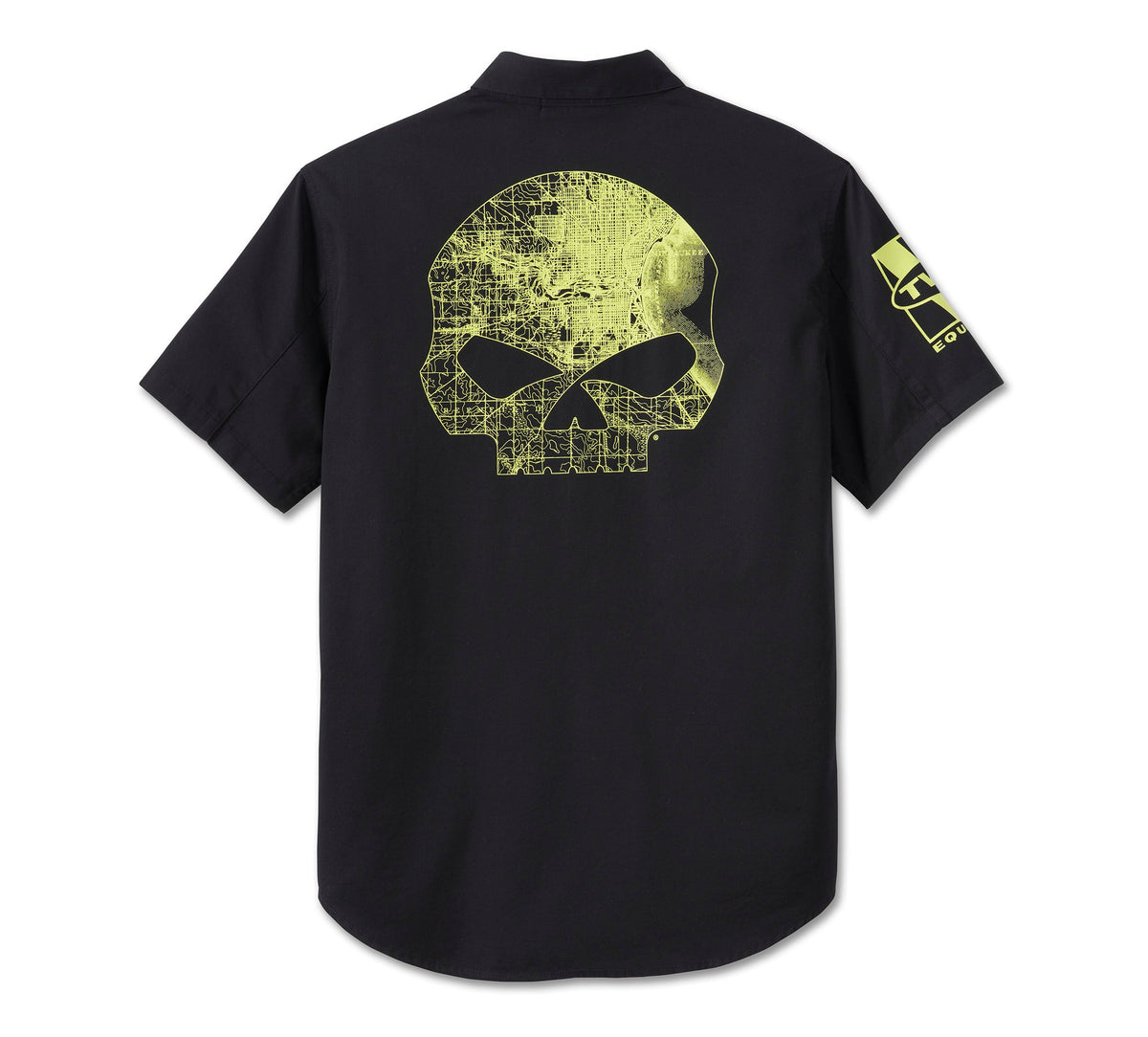 Harley-Davidson Men's Willie G Skull Short Sleeve Shirt - Black Beauty