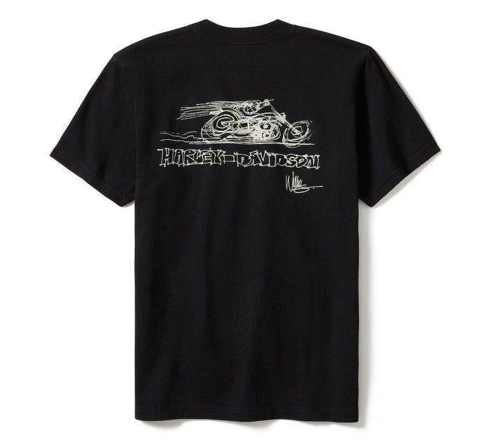 Harley-Davidson Fast Willie Short Sleeve Tee - True Black