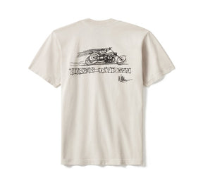 Harley-Davidson Fast Willie Short Sleeve Tee - Parchment