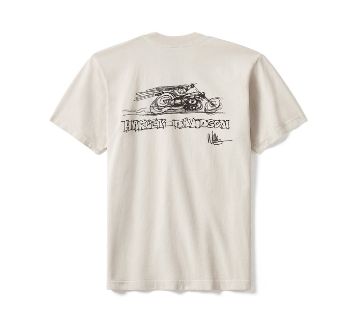 Harley-Davidson Fast Willie Short Sleeve Tee - Parchment