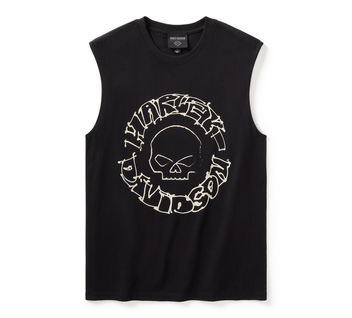 Harley-Davidson Willie G Sketchy Skull Muscle Tee