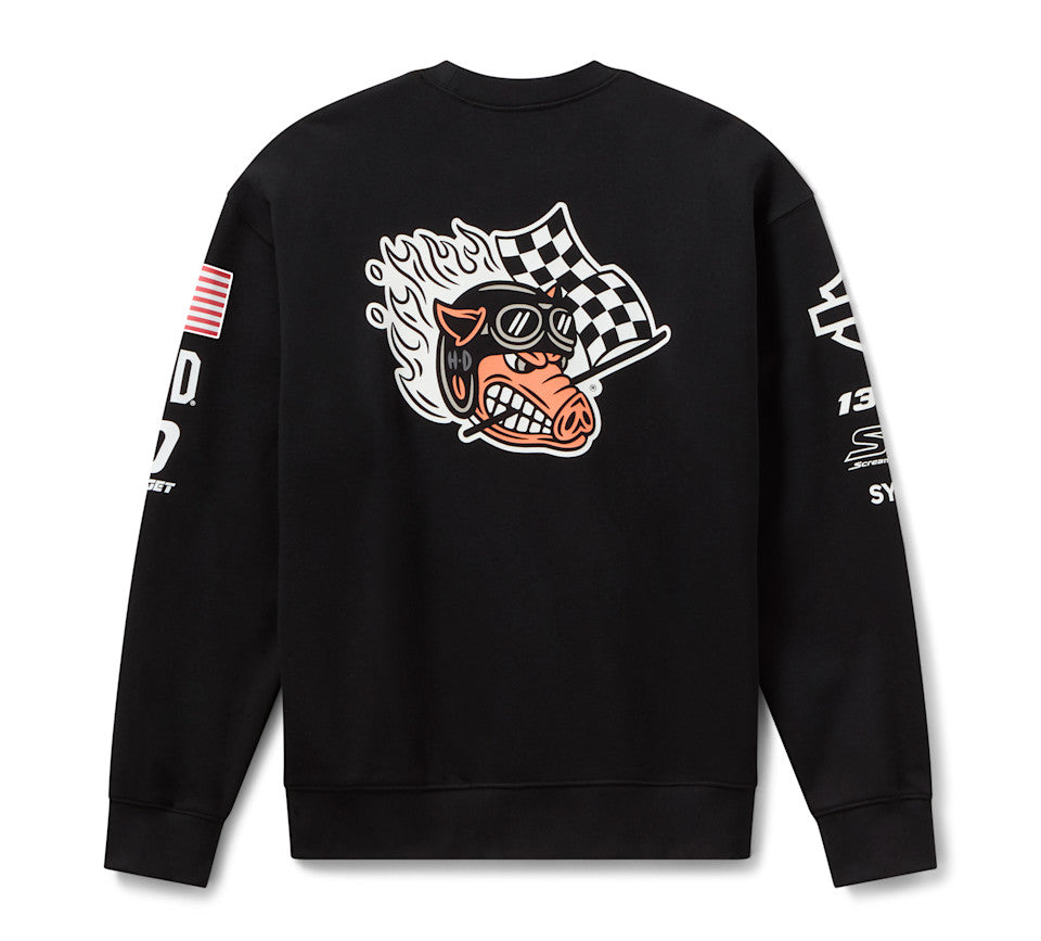 Factory Racing Fast Johnnie Crewneck Sweatshirt - Harley Black