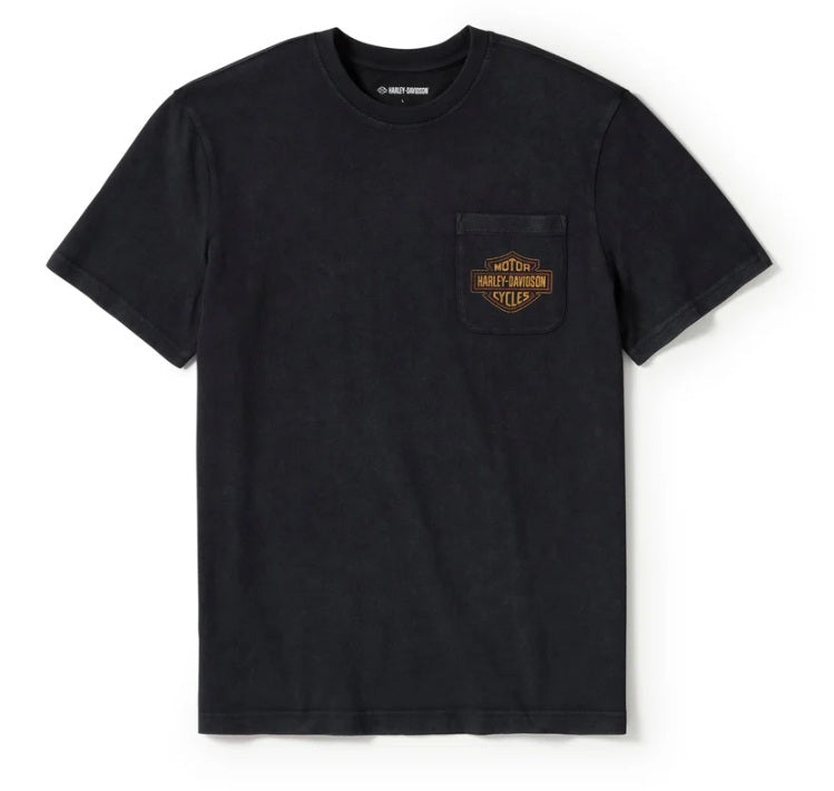 Harley-Davidson ROLLING THUNDER POCKET TEE BLACK