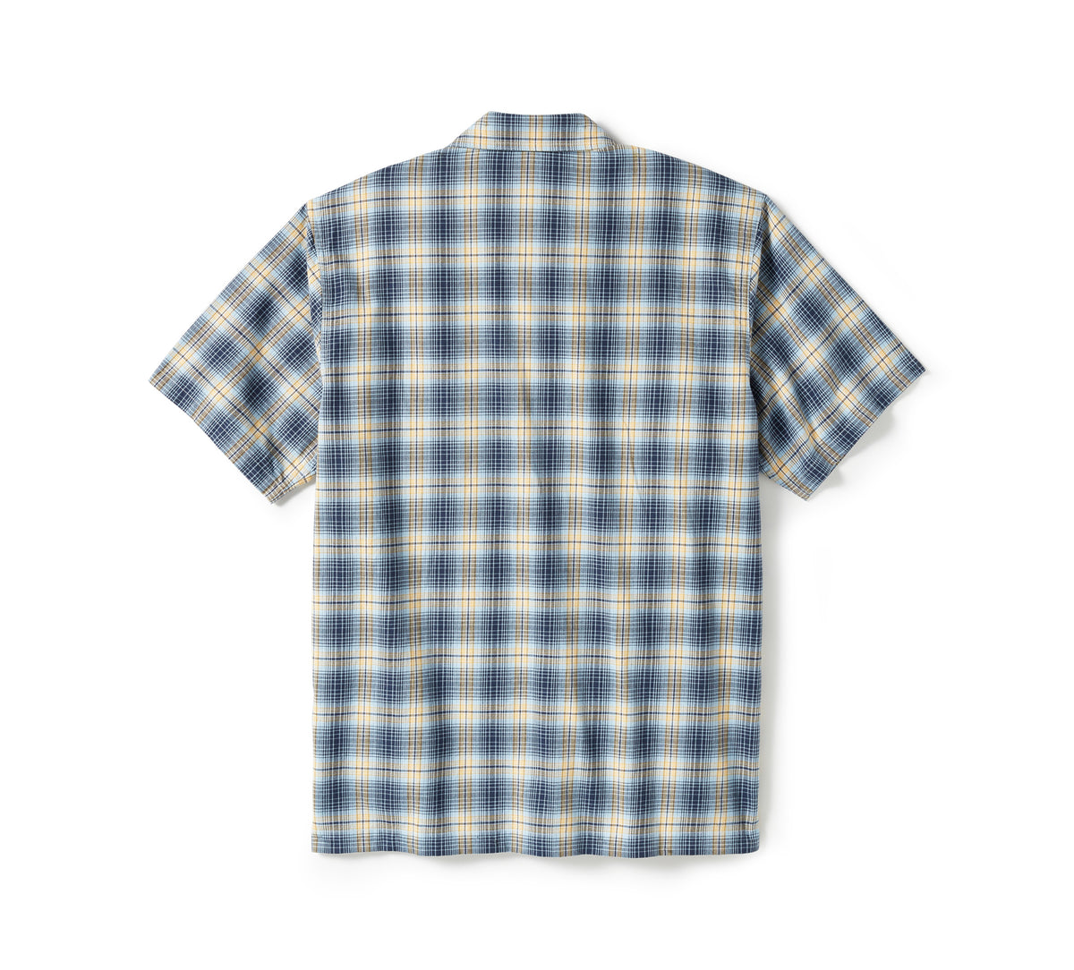 Harley-Davidson Men's Staple Short Sleeve Shirt - Plaid - Mood Indigo & CloudDancer