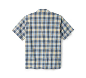 Harley-Davidson Men's Staple Short Sleeve Shirt - Plaid - Mood Indigo & CloudDancer