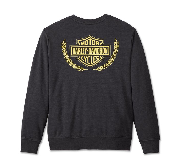 Harley-Davidson Men's Trophy Bar & Shield Crew Neck Sweatshirt - Harley Black