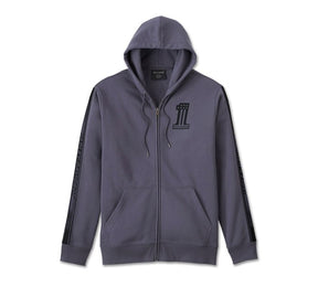 Harley-Davidson Men's #1 Racer Zip-Up Hoodie - Ombre Blue