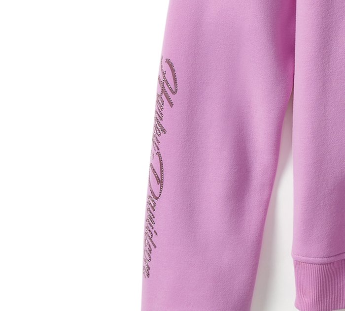 Harley-Davidson Women's Essential Bling Pullover Fleece Hoodie - Orchid
