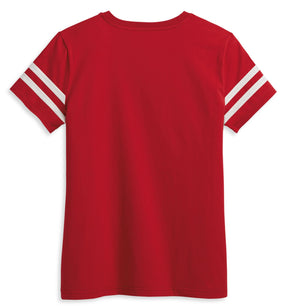 Harley-Davidson Women´s T-Shirt Forever Sleeve Striped Red