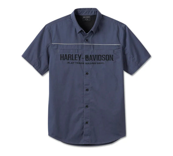 Harley-Davidson H-D Racing 半袖シャツ Harley-Davidson Men's #1 Racing Performance Short Sleeve Shirt - Ombre