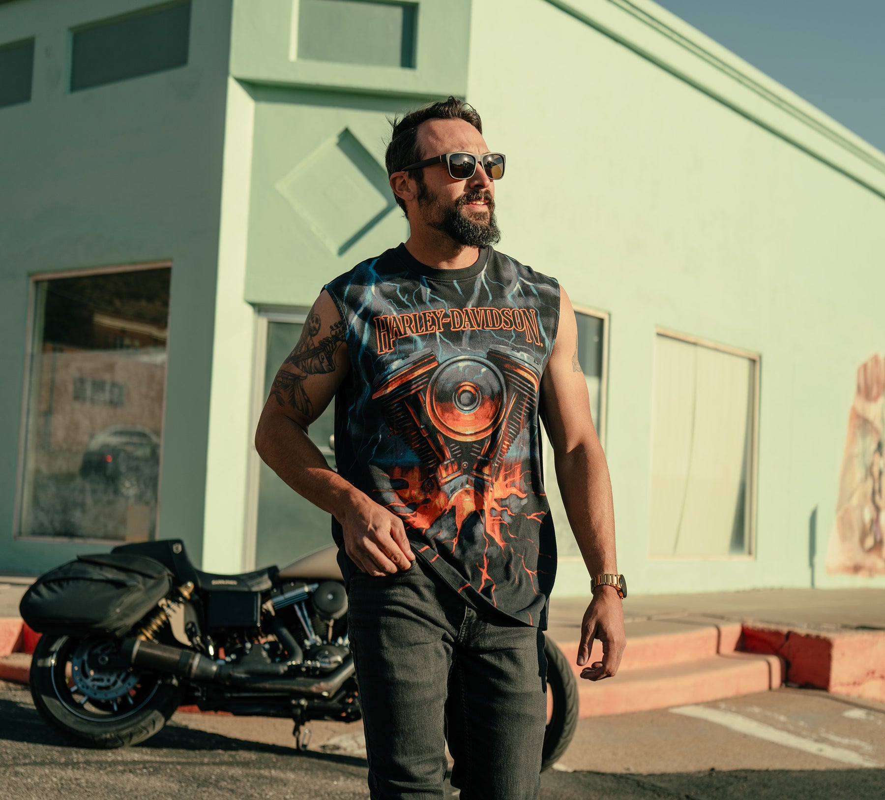 Harley-Davidson Men's Evo Lightning Muscle Tee