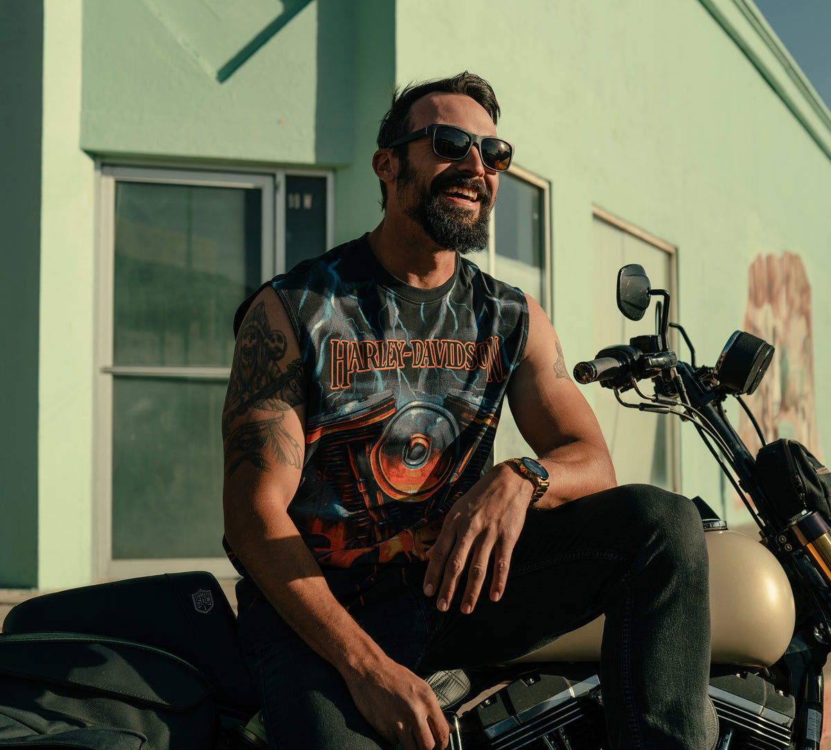 Harley-Davidson Men's Evo Lightning Muscle Tee