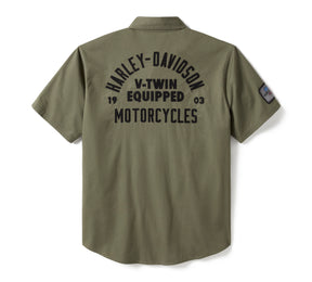Harley-Davidson Men's V-Twin Equipped Solid Mechanics Shirt