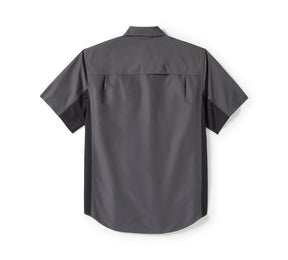Harley-Davidson Men's H-D® TECH Colorblock Shirt - Colorblock - Asphalt & Harley Black