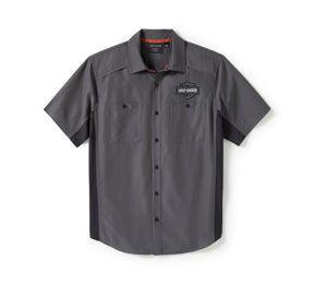 Harley-Davidson Men's H-D® TECH Colorblock Shirt - Colorblock - Asphalt & Harley Black