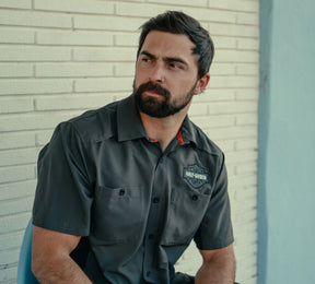 Harley-Davidson Men's H-D® TECH Colorblock Shirt - Colorblock - Asphalt & Harley Black