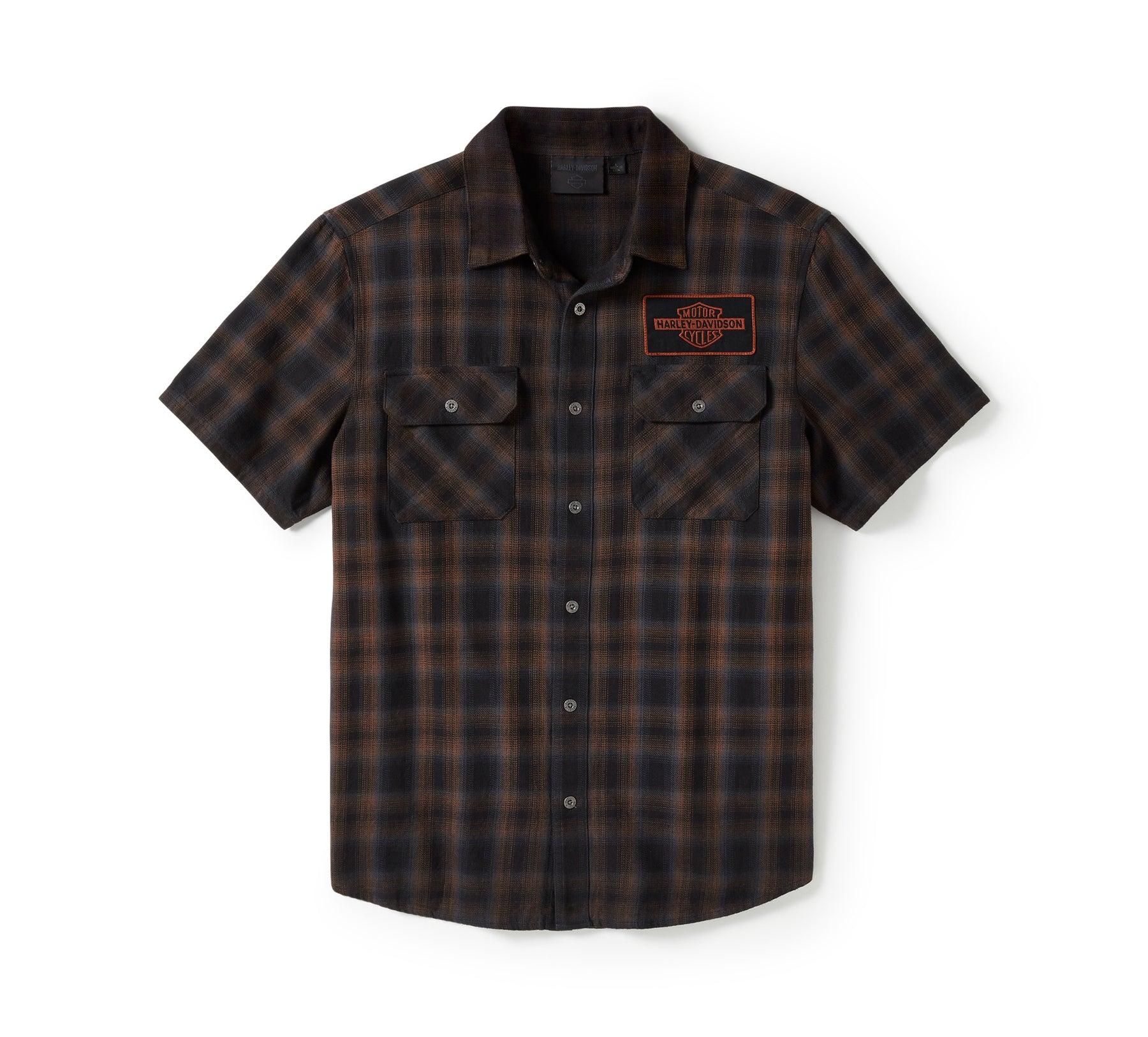 Harley-Davidson Men's Bar & Shield Plaid Short Sleeve Shirt