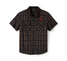 Harley-Davidson Men's Bar & Shield Plaid Short Sleeve Shirt