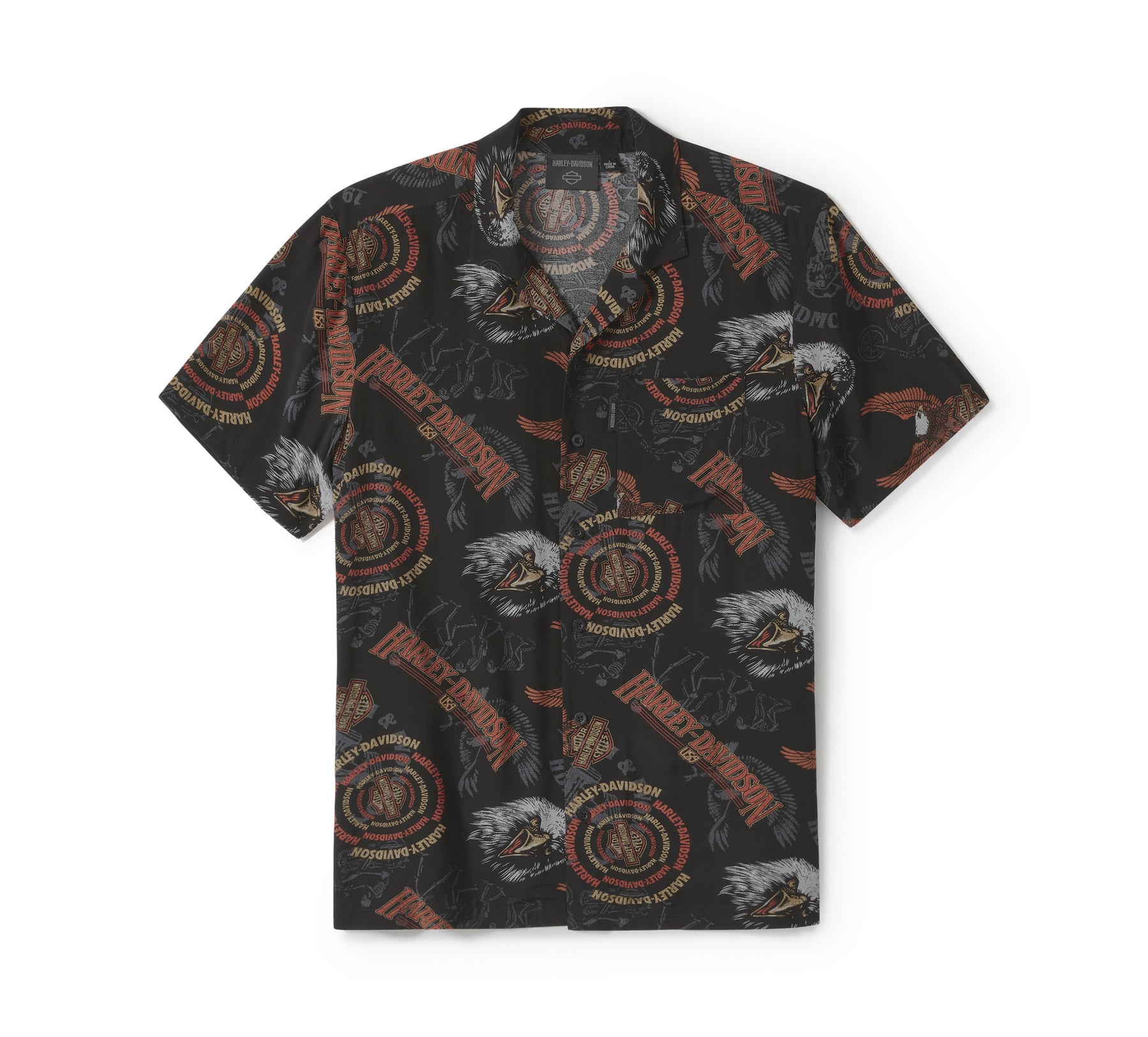 Harley-Davidson Men's 80s Tank Aloha Short Sleeve Shirt