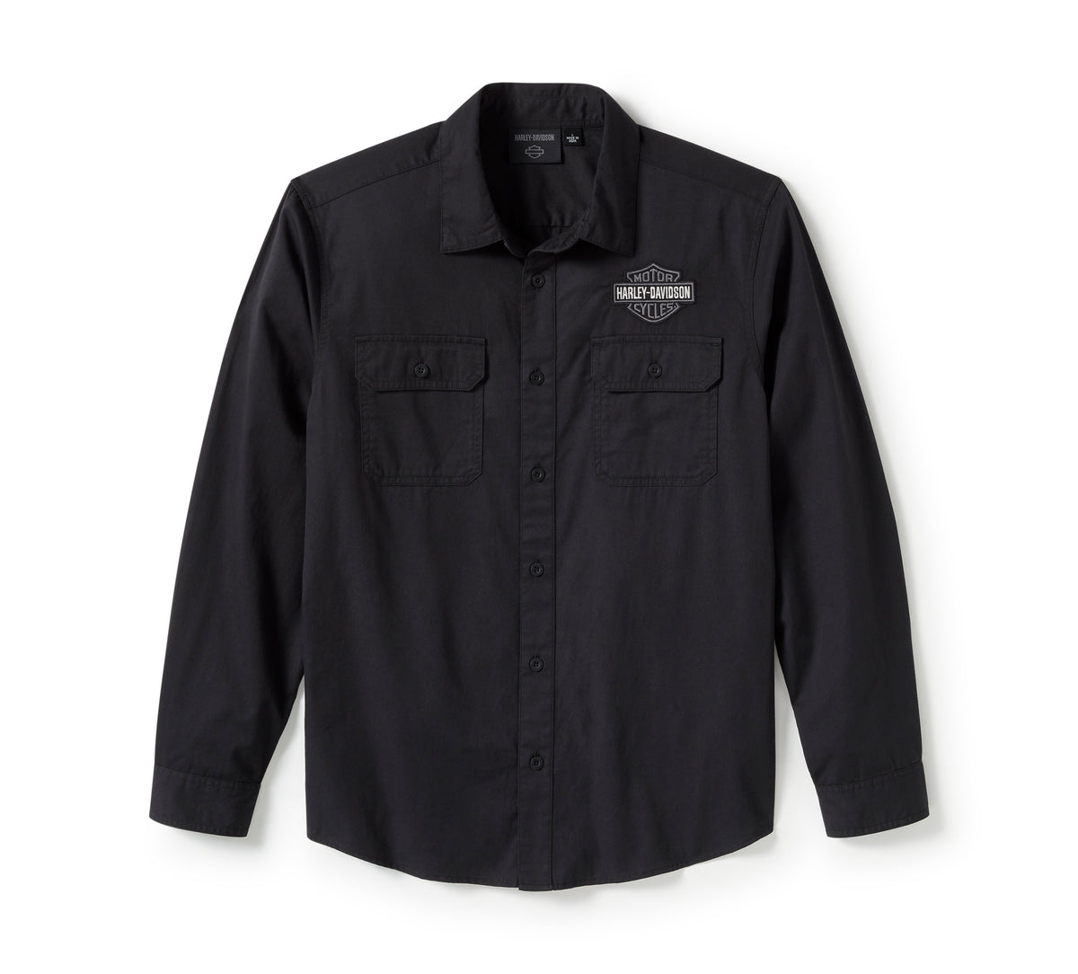 Harley-Davidson Men's Bar & Shield Solid Long Sleeve Shirt - Harley Black