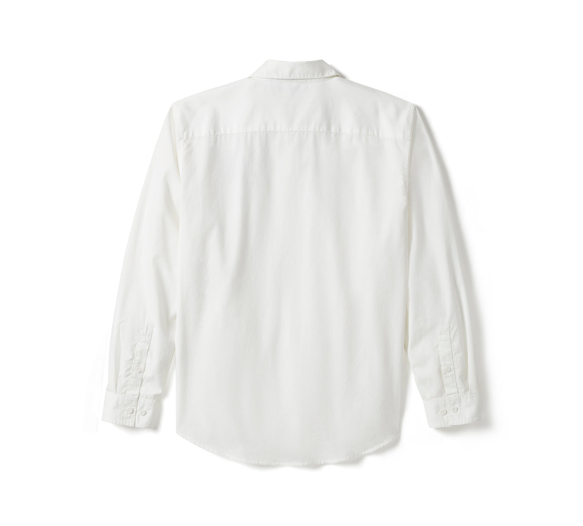 Harley-Davidson Men's Bar & Shield Solid Long Sleeve Shirt - Bright White