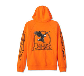 Harley-Davidson Men's Rising Eagle Hoodie - Harley Orange