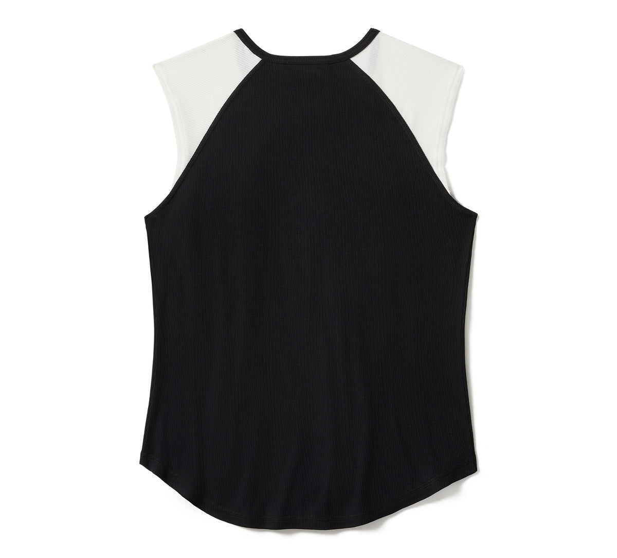 Harley-Davidson Women's Chrome Evo Raglan Tank - Colorblock - Harley Black & Cloud Dancer