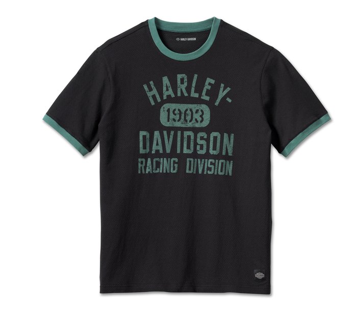 Harley-Davidson Men's Racing Ringer Tee - Black Beauty