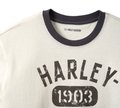 Harley-Davidson Men's Racing Ringer Tee - Cloud Dancer