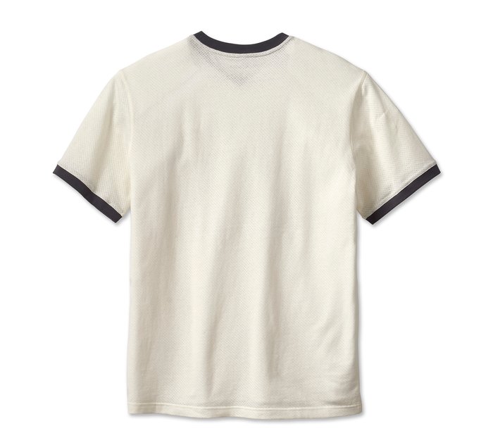 Harley-Davidson Men's Racing Ringer Tee - Cloud Dancer