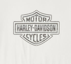 Harley-Davidson Women's Essential Bling Crew Neck Tee - Cloud Dancer