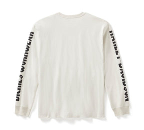 Harley-Davidson Men's Dickies x H-D Heavyweight Long Sleeve Eagle Tee - Silver Birch