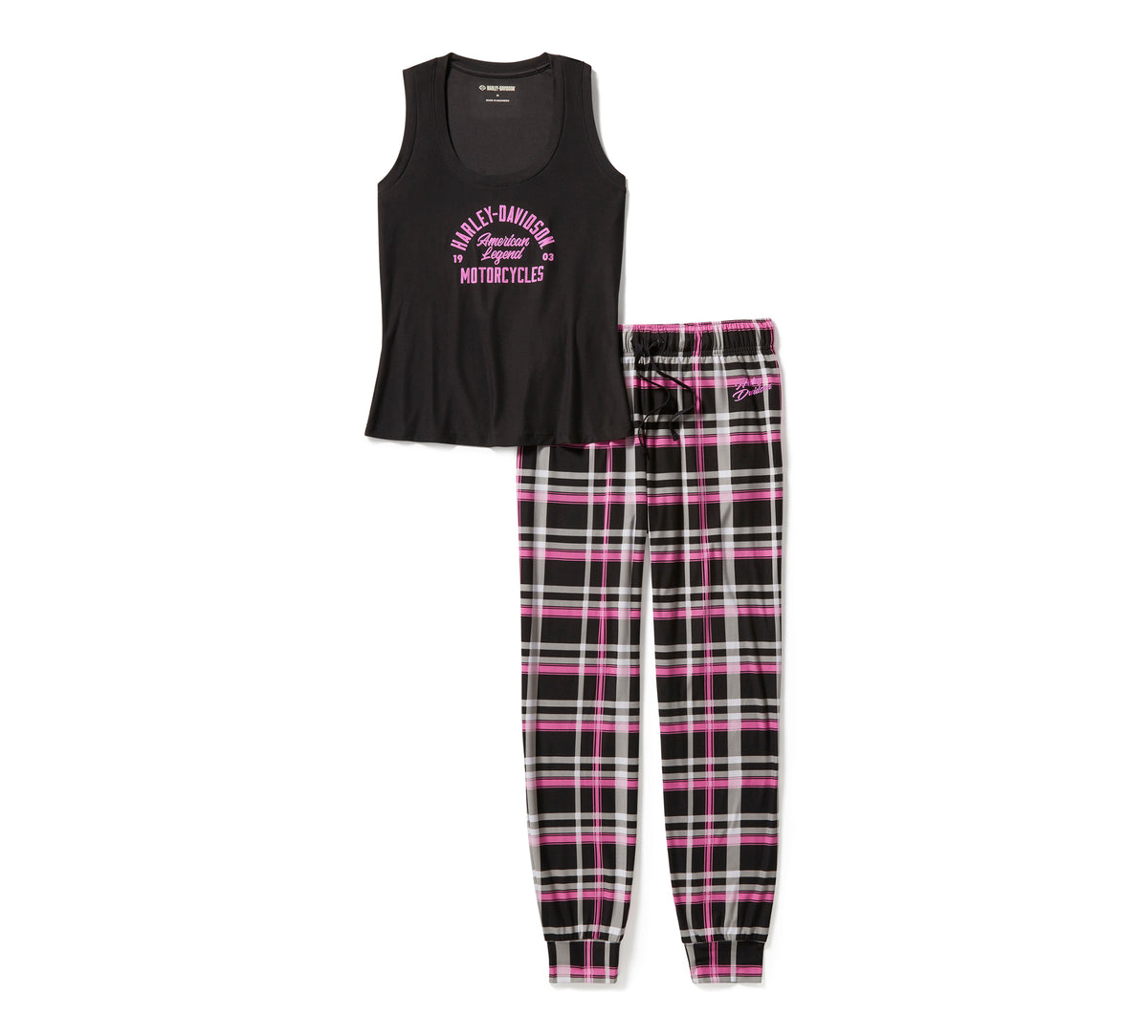 Harley-Davidson Women's Plaid Pajama Pant Set