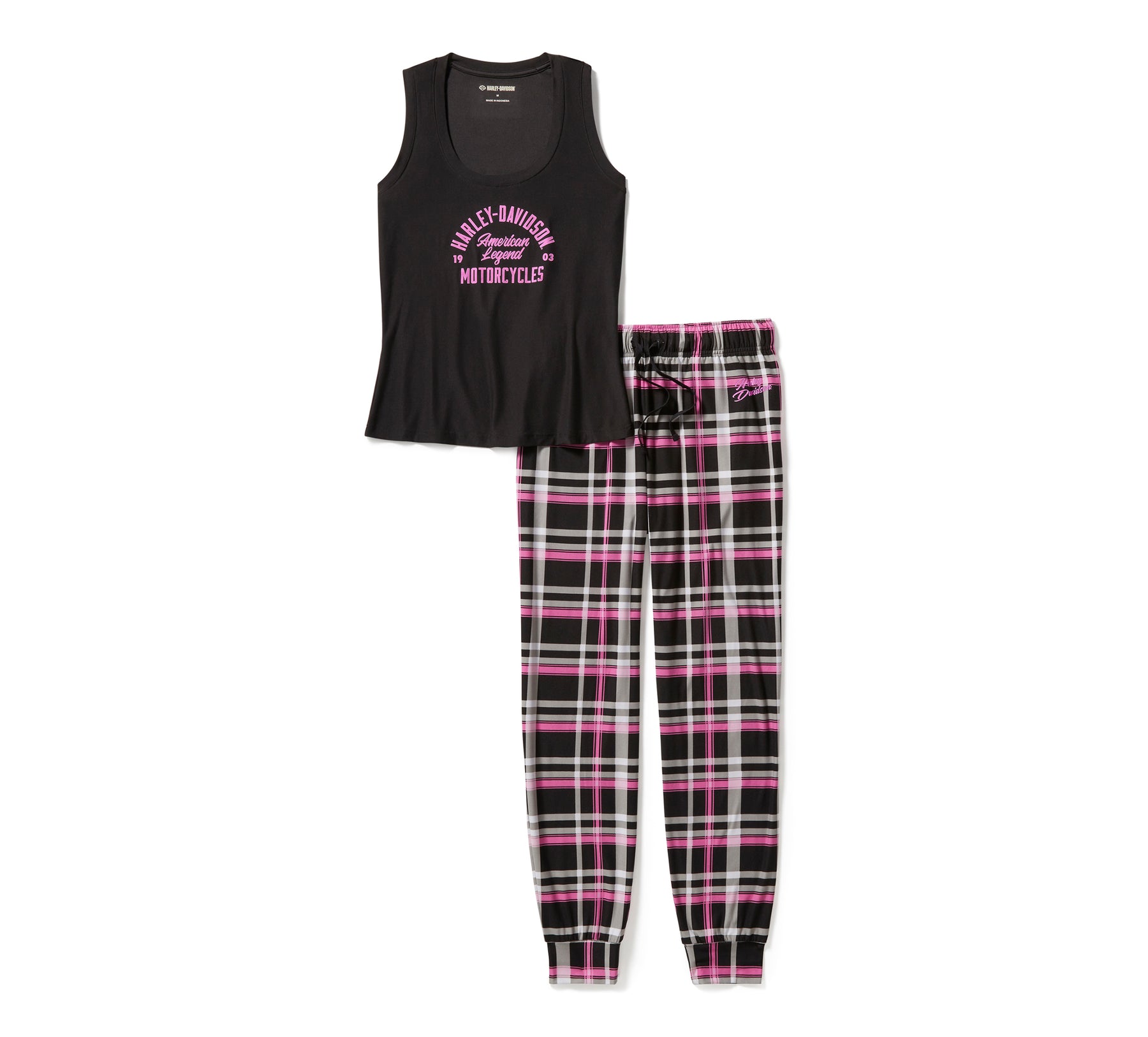 Harley-Davidson Women's Plaid Pajama Pant Set