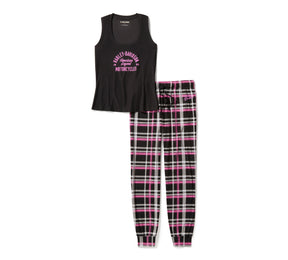 Harley-Davidson Women's Plaid Pajama Pant Set