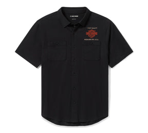 Harley-Davidson Men's Parts & Service Jersey Button-Up Shirt - HARLEY BALCK