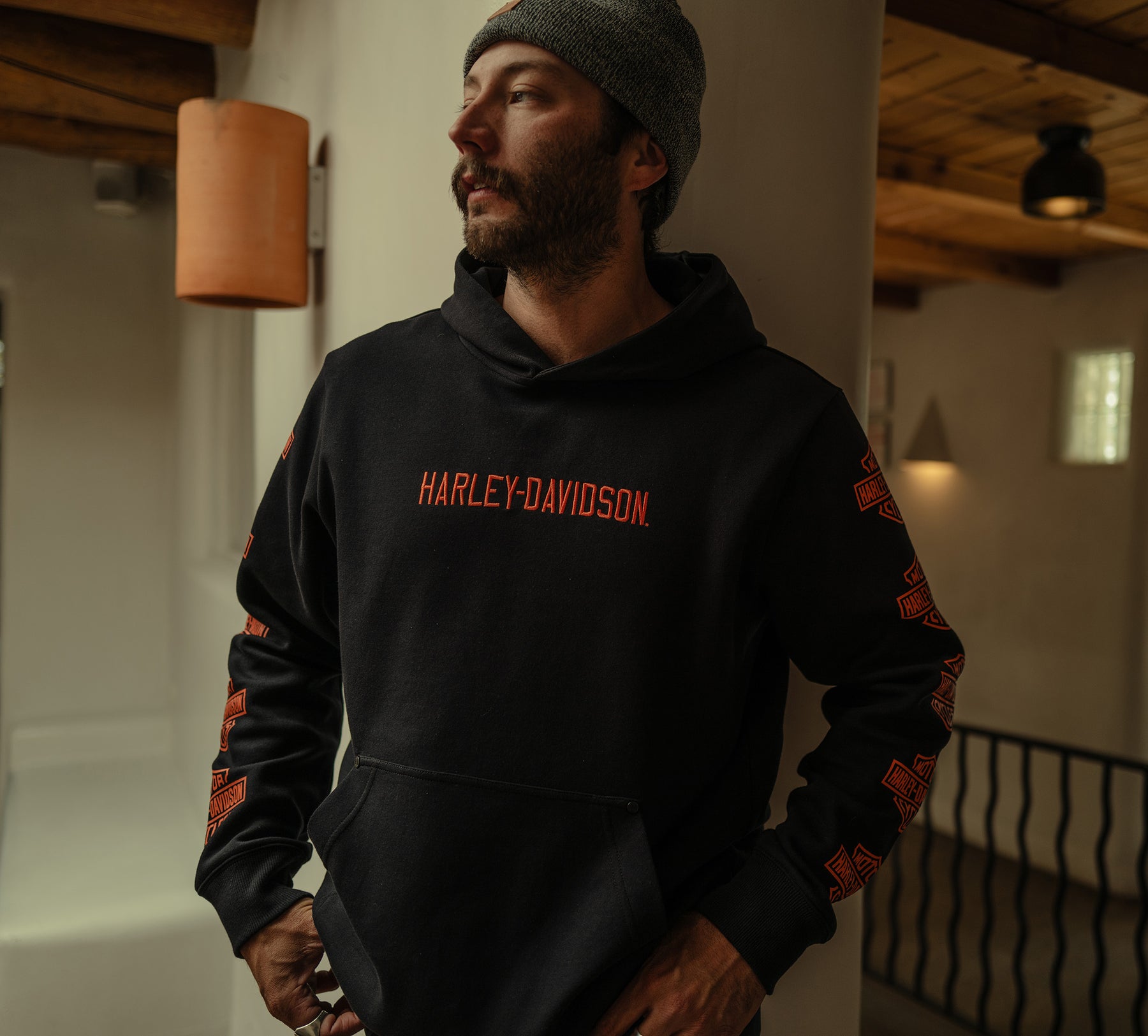 Harley-Davidson Men's Essential Bar & Shield Pullover Hoodie - Harley Black