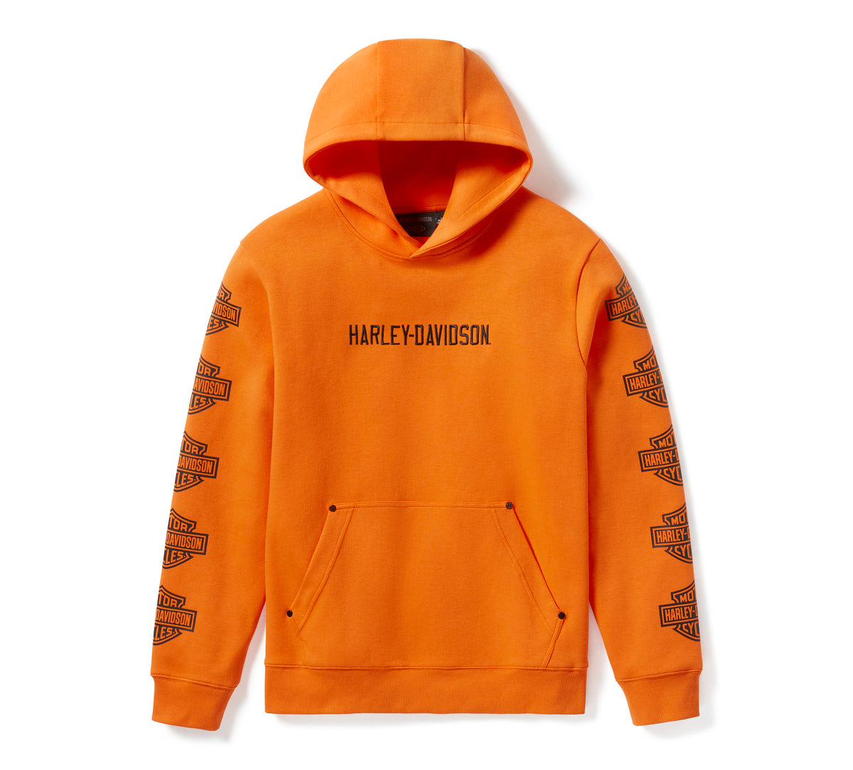 Harley-Davidson Men's Essential Bar & Shield Pullover Hoodie - Harley Orange