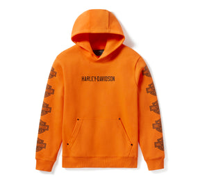 Harley-Davidson Men's Essential Bar & Shield Pullover Hoodie - Harley Orange