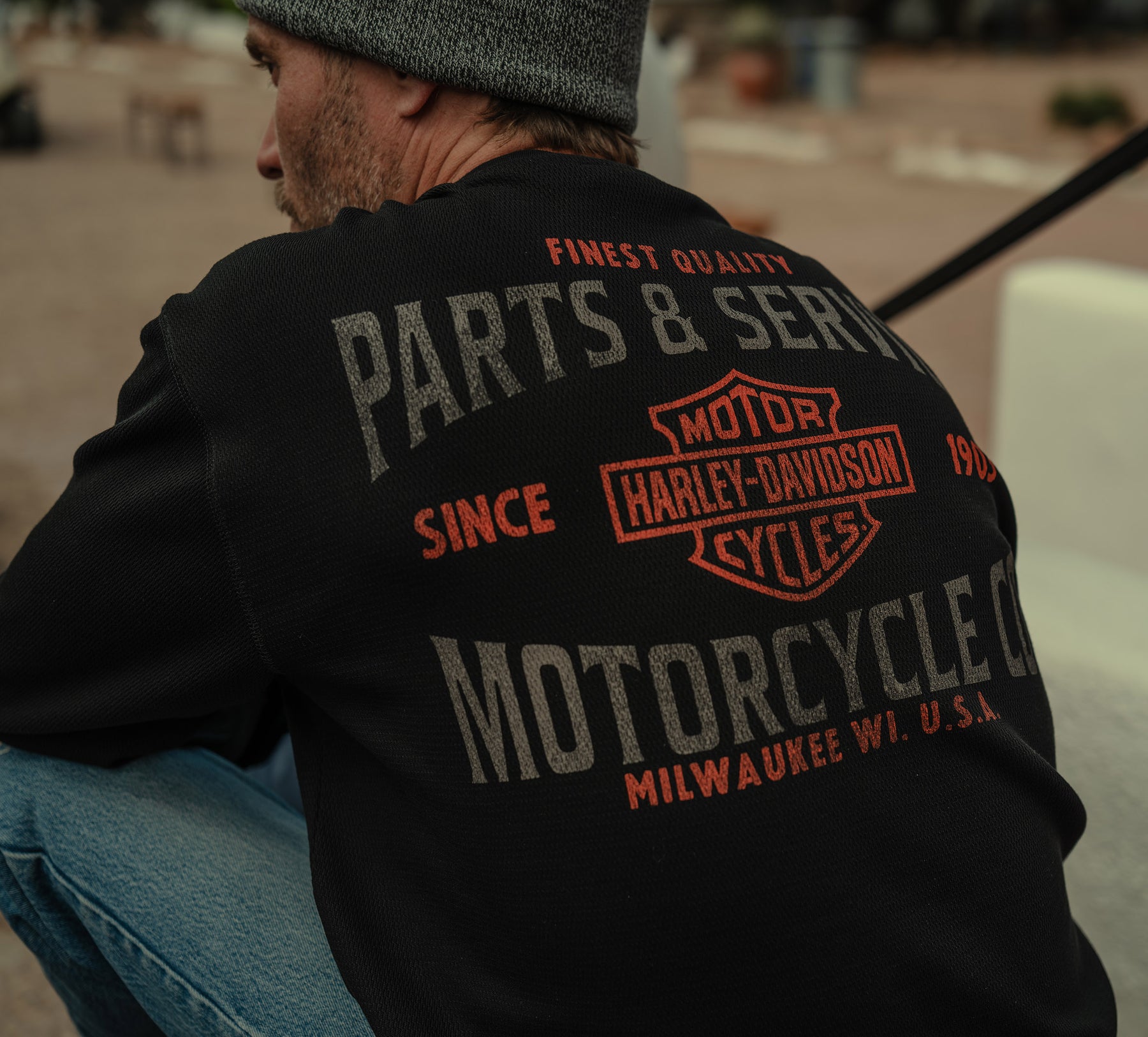 Harley-Davidson Men's Parts & Service Long Sleeve Thermal - Harley Black