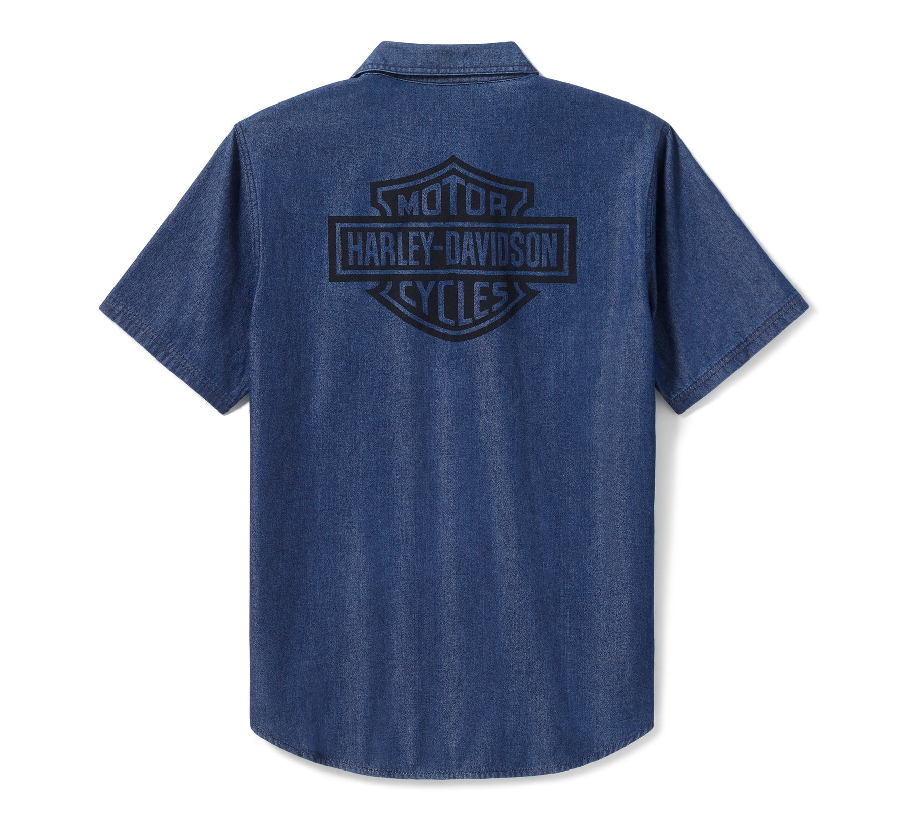 Harley-Davidson Men's Bar & Shield Chambray Shirt - MEDIUM INDIGO