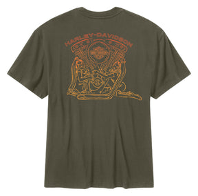 Harley-Davidson men´s T-Shirt Engine Twins Grape Leaf green