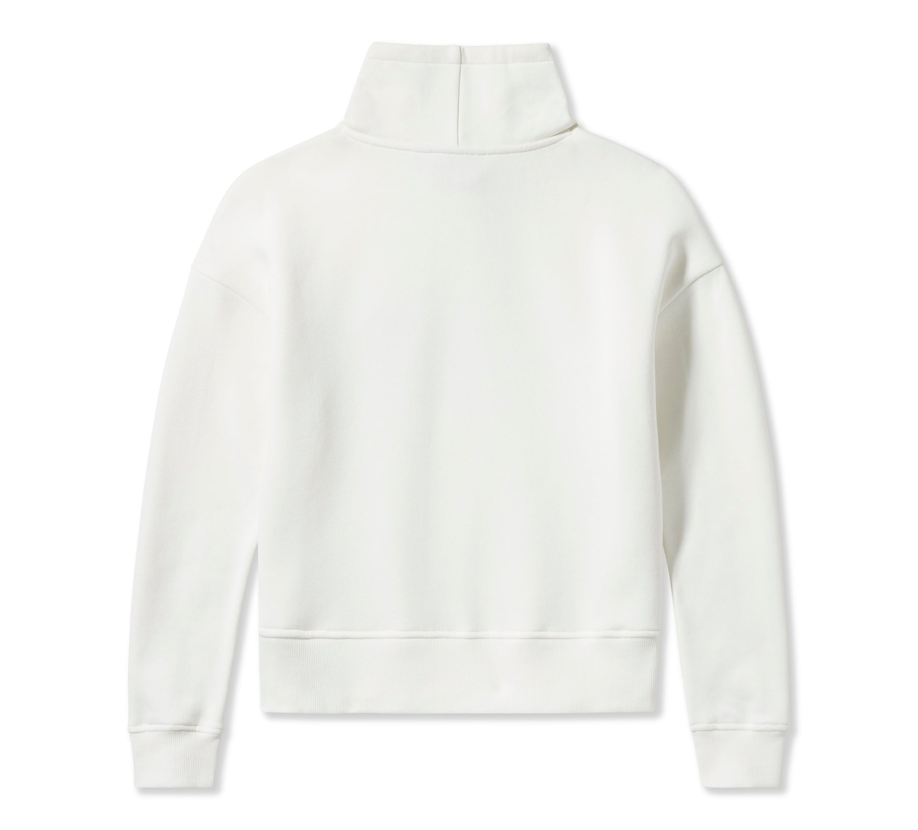 Harley-Davidson Women's Essential Bar & Shield Funnel Neck Pullover - Cloud Dancer